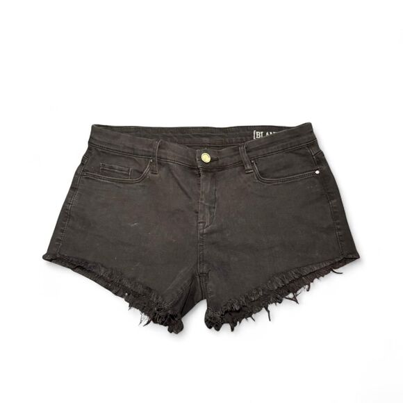BLANKNYC Black Denim Cutoff Shorts Women’s Size 28 Raw Hem Distressed High Rise - Picture 1 of 5